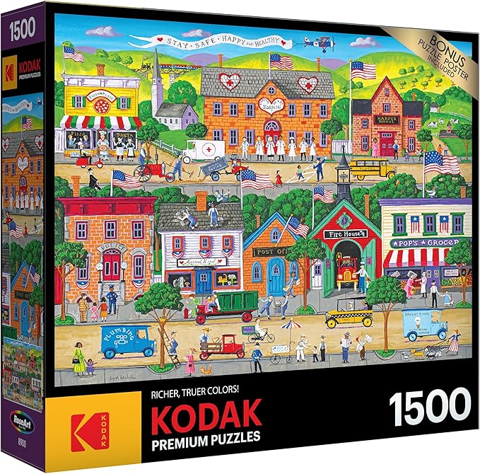 RoseArt - Kodak Premium - Hometown Heroes - 1500 Piece Jigsaw Puzzle for Adults