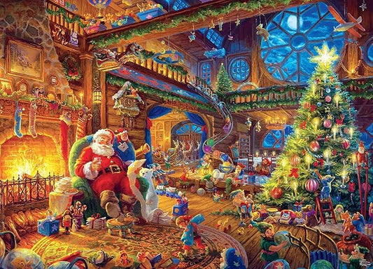 1000 Piece Cardboard Jigsaw Puzzles, Beautiful Christmas Puzzle - Every Piece Unique, Softclick Technology for 27x20 Inch