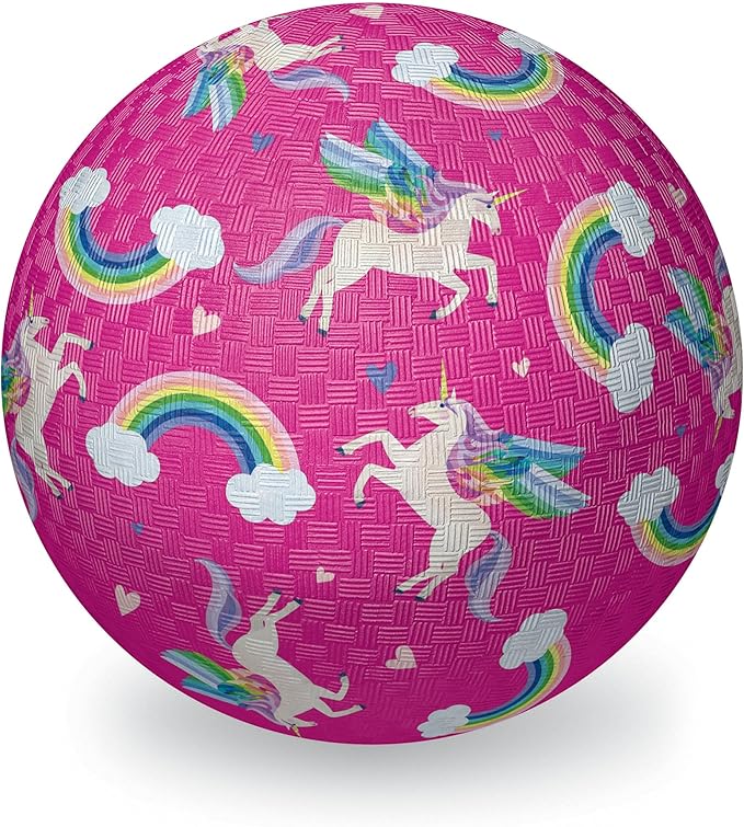 CROCODILE CREEK Pink Unicorns 7 Playground Ball, 1 EA