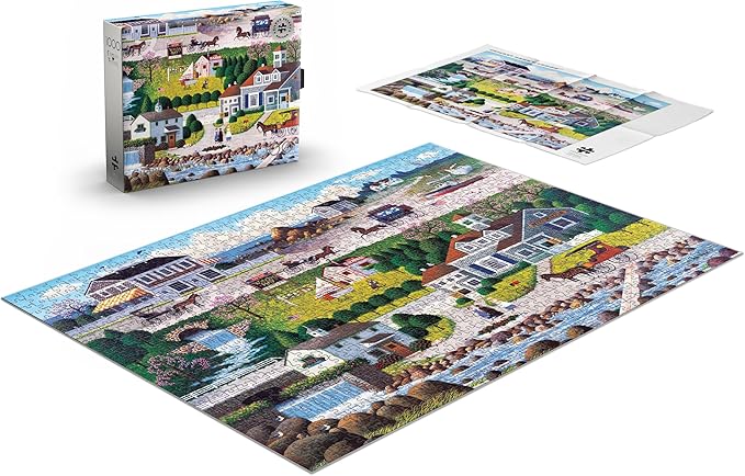 Buffalo Games – Charles Wysocki - Cricket Hawk Habor - Siver Select 1000 Piece Jigsaw Puzzle - Colorful Puzzles for Adults – Precision-Cut Pieces