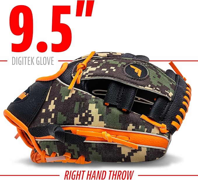 Franklin Sports Kids Baseball Gloves - RTP Youth Teeball Glove + Ball Set - Boys + Girls Teeball Mitt - Kids + Toddlers - 9.5"