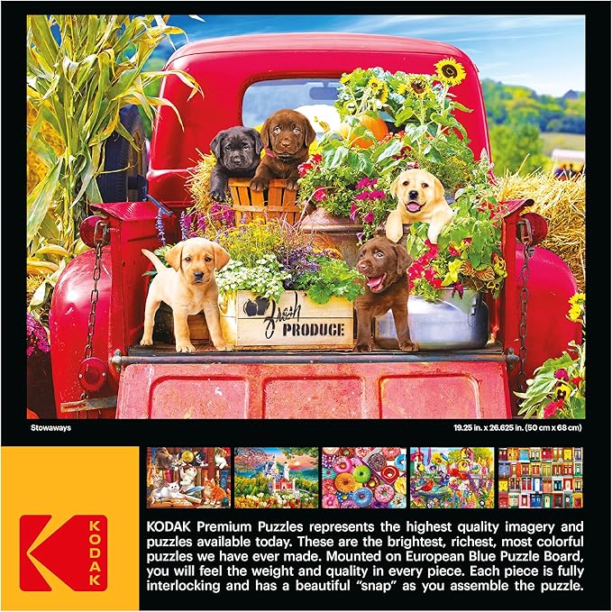 RoseArt - Kodak Premium - Stowaways - 1000 Piece Jigsaw Puzzle for Adults