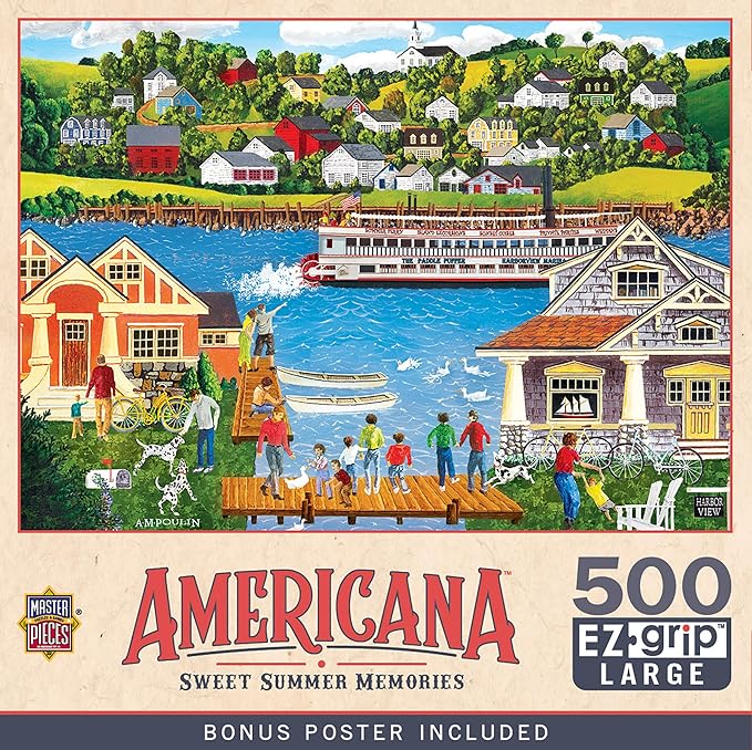 MasterPieces Sweet Summer Memories Jigsaw Puzzle - 500 Piece EZ Grip, Summer Theme - Adult