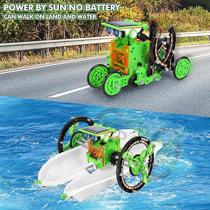 STEM 13-in-1 Education Solar Power Robots Toys for Boys Age 8-12, Educational Toy Science Kits for Kids Experiment Robotics Set Birthday Gifts for 8 9 10 11 12 Years Old