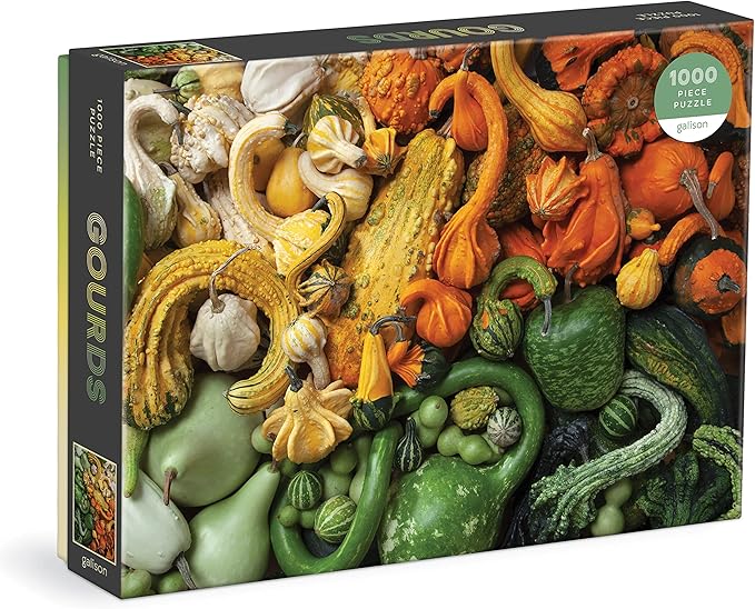 Galison Gourds 1000 Piece Puzzle from Galison - 27" x 20" Puzzle, Beautiful Art by Julie Seabrook Ream, Thick and Sturdy Pieces, Fun and Challenging Activity for Adults, Makes a Great Gift!
