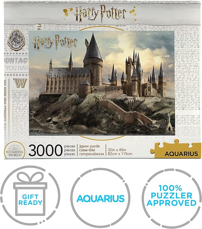 Harry Potter 3000 Piece Jigsaw Puzzle Movie Theme Puzzles Collectible Merchandise Gift for Teens and Adults 45"x32" - Hogwarts Castle by Aquarius