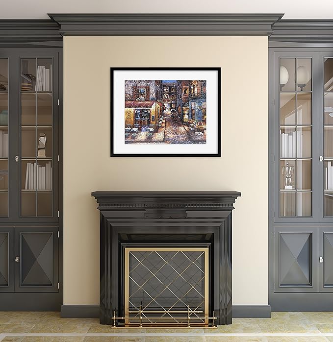 MCS 24x30 Puzzle Frame for Finished Puzzles, Black Vertical & Horizontal Wall-Mounted Large Picture Display for Preservation (1-Pack)