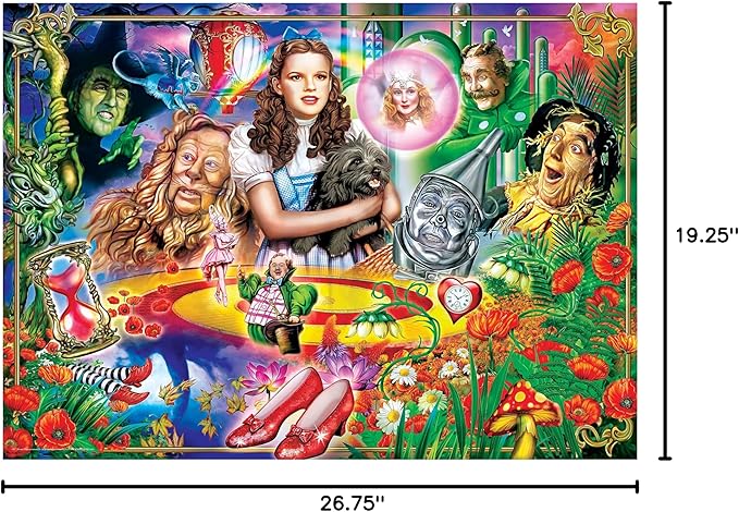 MasterPieces 1000 Piece Jigsaw Puzzle - Wizard Dorothy's Magical Land of Oz - Fun for Adults, Family, Or Youth - 19.25"x26.75"