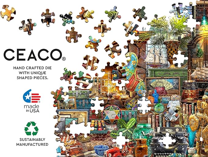 Ceaco - EZ2Hold - Collector's Retreat - 1000 Piece Jigsaw Puzzle for Adults - Challenging Puzzle Perfect for Game Nights - Finished Size is 30 x 24