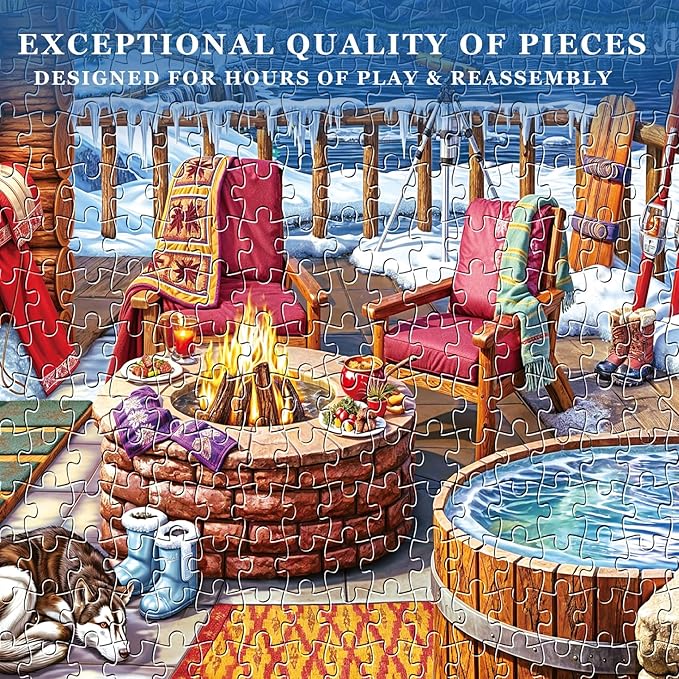 Jigsaw Puzzles for Adults - 2 Pack Christmas & Winter Holiday Puzzles 1000 Pieces and Up, Gift for Women & Mom
