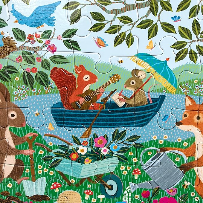 eeBoo 20 Piece Jigsaw Puzzle - Garden Animals Children's Puzzle Nature & Animals Themed, Large Pieces for Small Hands to Develop Motor Skills