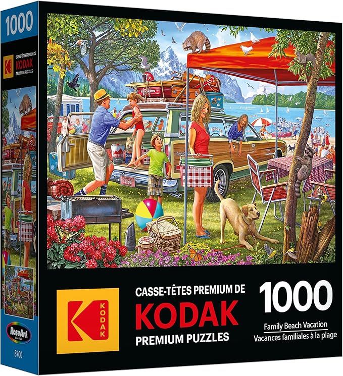 RoseArt - Kodak Premium - Family Beach Vacation - 1000 Piece Jigsaw Puzzle for Adults