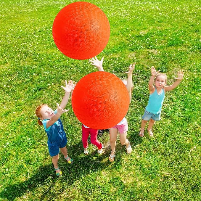 24 Pcs Playground Balls,6 Inch Inflatable Dodge Balls,Sport Bouncy Balls with a Hand Pump,Dodgeball Balls for Indoors Outdoors Ball Games,Gym,School,Camps,Picnic
