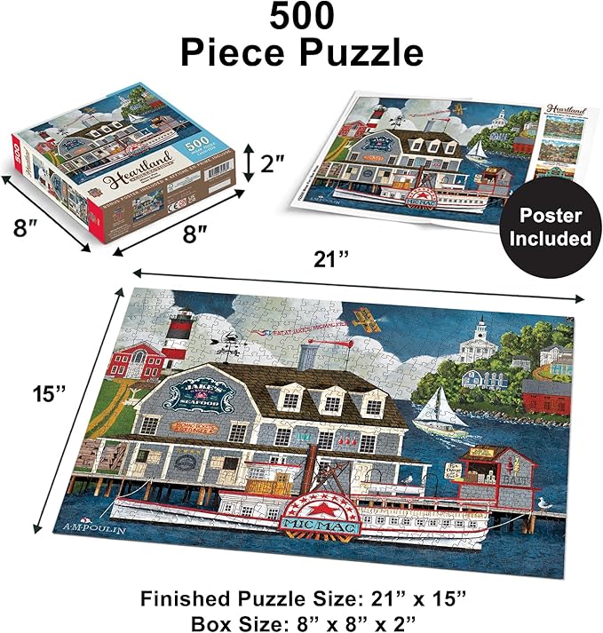Masterpieces Mimac Pier 500 Piece Jigsaw Puzzle - Challenging Puzzle for Adults - Ages 15+