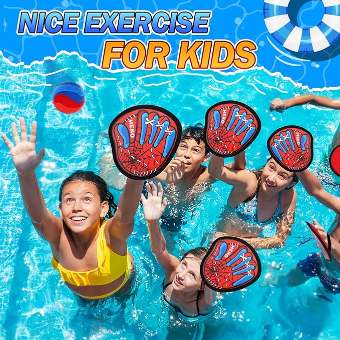 Spider Toss and Catch Ball Game Set – Toddler Baseball Glove, Outdoor Yard Beach Pool Toys, Outdoor Games for Family, Birthday Easter Gift for Ages 3 4 5 6 7 8-12 Year Old Boys Girls