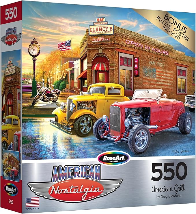 RoseArt - American Nostalgia - American Grill - 550 Piece Jigsaw Puzzle for Adults