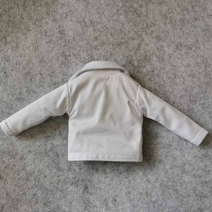 SSbeauty M 1:6 Scale Jeans Coat Jacket for 12" TBLeague Phicen Male Female Toy Action Figure Doll Clothes (White)