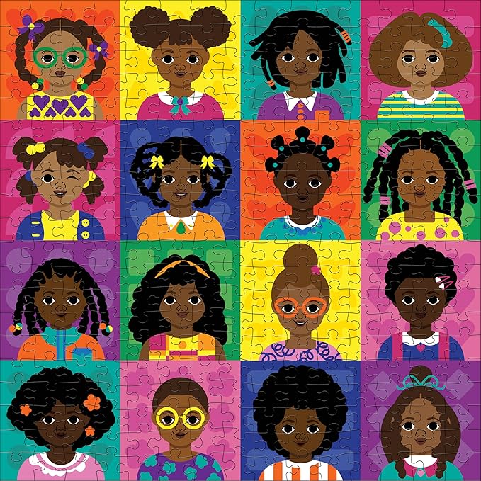 My Hair, My Crown 300 Piece Puzzle from Mudpuppy, Bright Illustrations of Diverse and Beautiful Black Hairstyles, Provides Hours of Creative Play for Children Ages 7+, Puzzle Image Insert Included