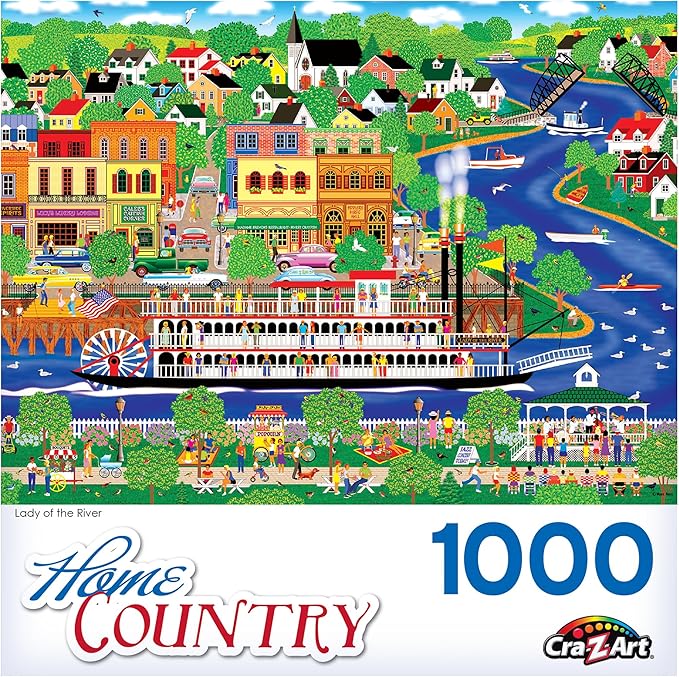 RoseArt - Home Country - Lady of The River - 1000 Piece Jigsaw Puzzle for Adults