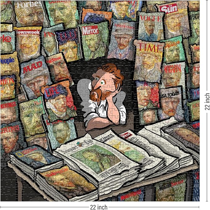 Antelope - 1000 Piece Puzzle for Adults, Van Gogh Jigsaw Puzzles 1000 Pieces by Artist Alireza Karimi Moghaddam, 22" x 22", Van Gogh Jigsaw Puzzle, (Unknown Popular)