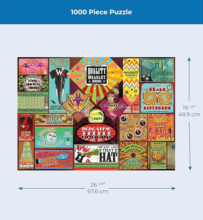 New York Puzzle Company - Harry Potter Weasleys' Wizard Wheezes - 1000 Piece Jigsaw Puzzle for Family Game Nights