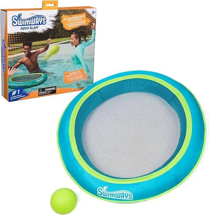 SwimWays Aqua Slam, Outdoor Trampoline Game, Pool Slamming Game, Outdoor Toys for Kids and Adults Aged 5 & Up