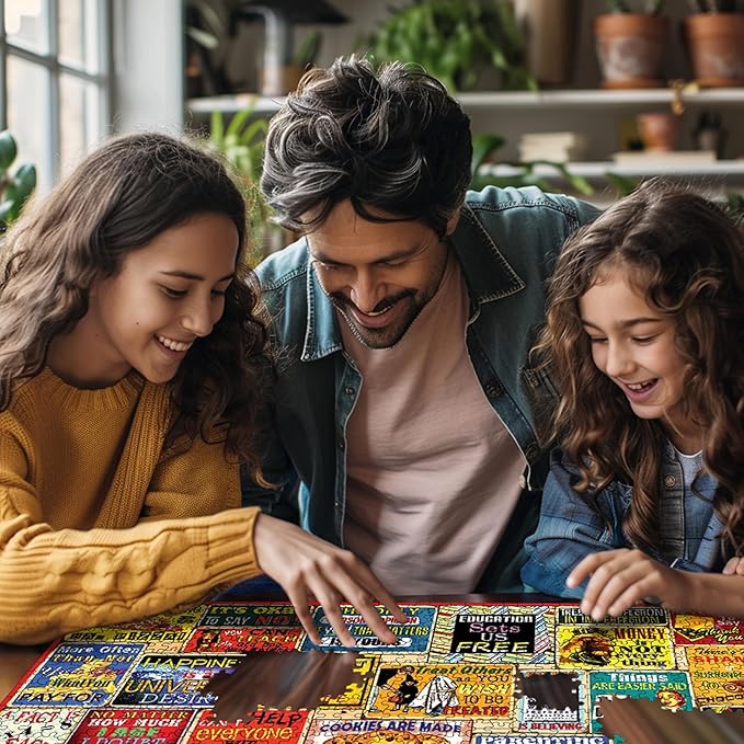 White Mountain 1000 Piece Jigsaw Puzzle Funny Quote Collage Puzzles with Large Pieces, Gifts for Adults and Family 24"x30" - Things I Have Learned