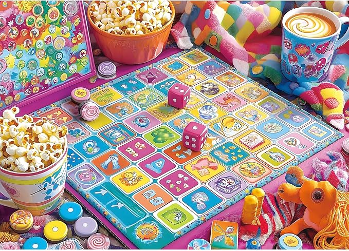 Jigsaw Puzzle for Adults 1000 Piece, Colorful Game Scene Challenge Fun Puzzles with Letters for Family Party Decoration, Finished Size 27.5" x 19.7"