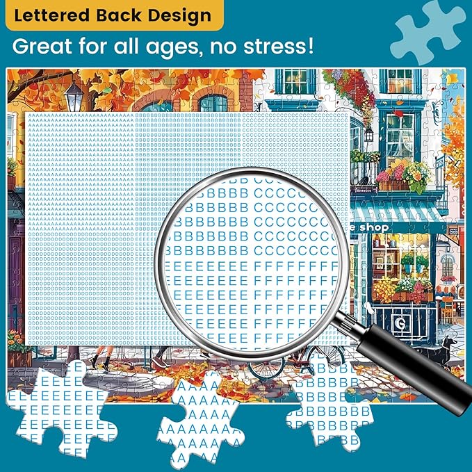 500 Piece Puzzle for Adult,Romantic Time Jigsaw Puzzle with Letters on Back,Interlock Perfectly No Dust,Perfect for Seasonal Vibes,Home Decor Birthday Party Gift for Men Women Elders Seniors,20.5*15In