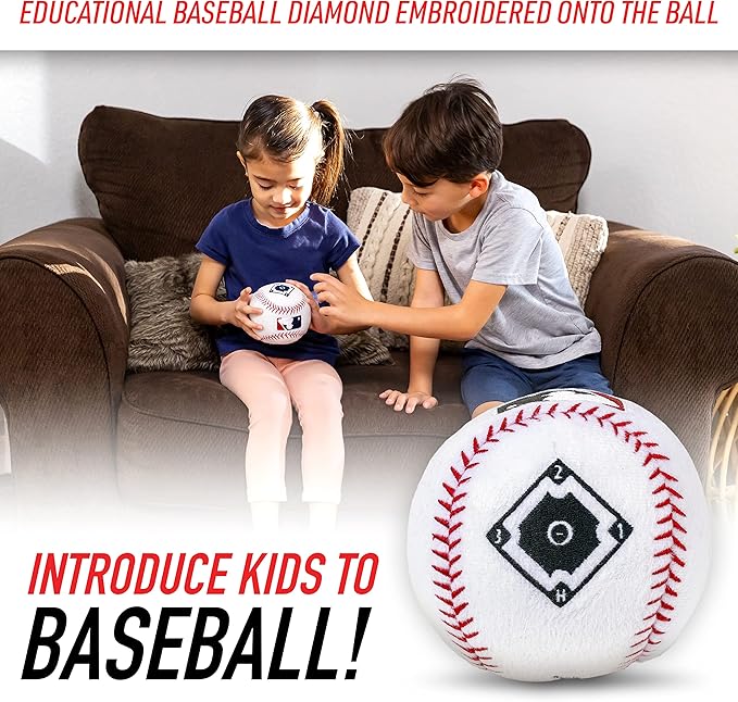 Franklin Sports MyFirst Soft Plush Sports Balls - Stuffed Plush Toy Basketball, Baseball + Football for Kids - NBA, MLB + NFL Indoor Soft Sports Balls - Fun Kids Toys + Room Decorations