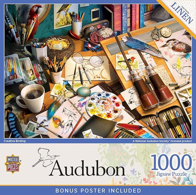 MasterPieces 1000 Piece Wildlife Jigsaw Puzzle for Adults - Creative Birding Art - 19.25"x26.75" - National Audubon Society Officially Licensed