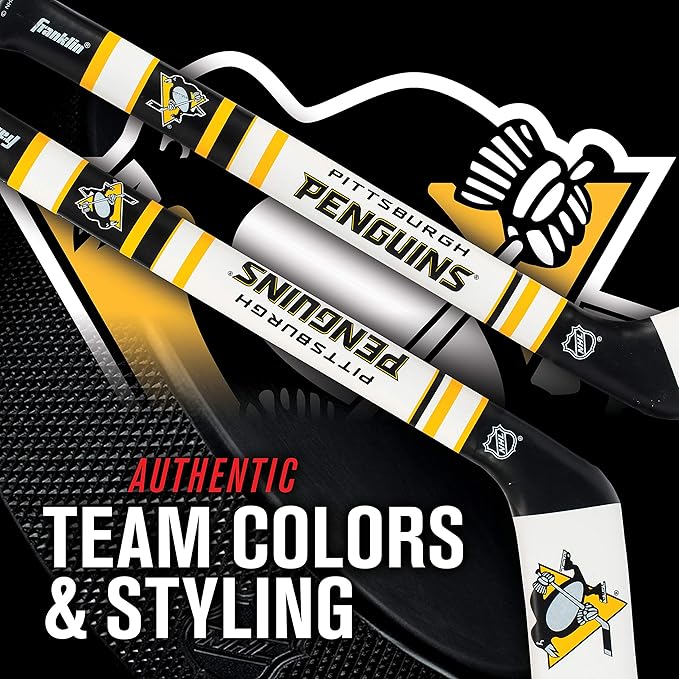Franklin Sports NHL Team Mini Soft Hockey Stick Set - NHL Team Soft Foam Mini Hockey Stick and Ball - Great Toy for Kids