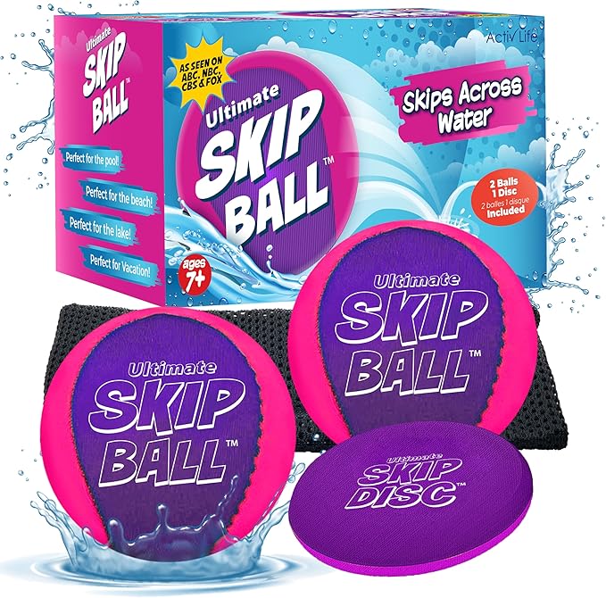 Activ Life The Ultimate Water Skip Balls, Water Bouncing Ball for Swimming Pool, Beach Toys for Friends, Family, Kids and Adults
