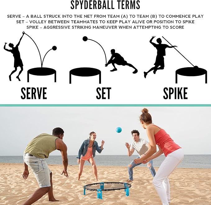 Franklin Sports Outdoor Game Sets – PicklePop + Spyderball – Includes Nets, Balls, Paddles + Carry Bags – Family Fun