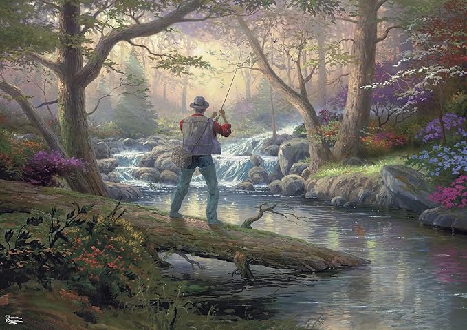 Buffalo Games - Gold - Thomas Kinkade - It Doesn't Get Much Better - 500 Piece Jigsaw Puzzle for Adults - Challenging Puzzle Perfect for Game Nights