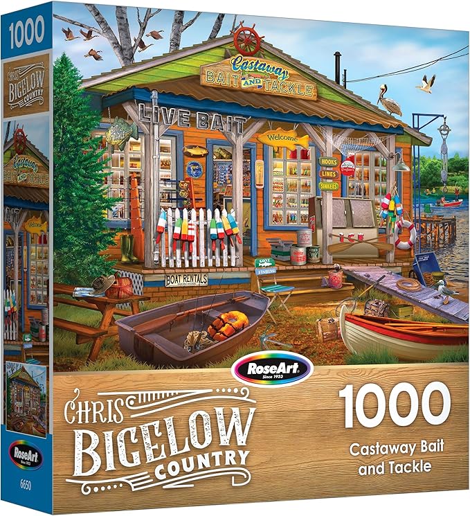 RoseArt - Chris Bigelow - Castaway Bait and Tackle - 1000 Piece Jigsaw Puzzle for Adults