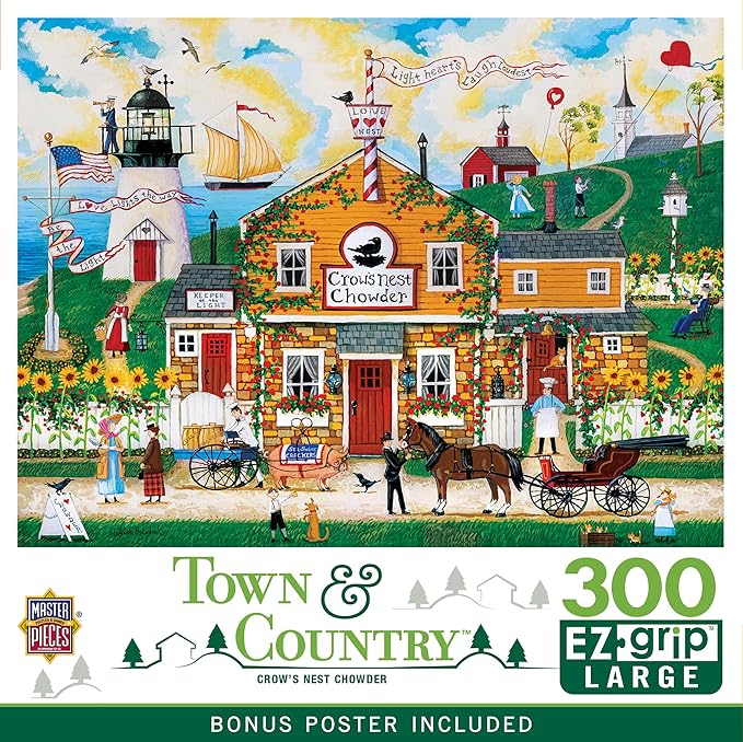 MasterPieces 300 Piece EZ Grip Jigsaw Puzzle - Crow's Nest Chowder - 18"x24"