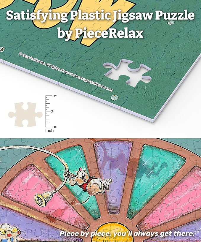 PieceRelax PieceClicks Plastic Jigsaw Puzzle for Adults 1000 Pieces - Gary Patterson - It's All About Me-ow - 25.2 X 18.9 Inches, Most Satisfying Table Games, No Glue Needed [U1062]