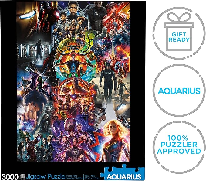 Aquarius Marvel Avengers Collage (3000 Piece Jigsaw Puzzle) - Glare Free - Precision Fit - Officially Licensed Marvel Merchandise & Collectibles - 32 x 45 Inches
