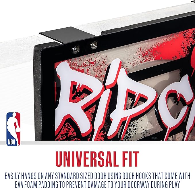 Franklin Sports NBA Team Over the Door Basketball Hoops - Kids Indoor Mini Basketball Hoop + Ball Set - NBA Fan Mini Hoops
