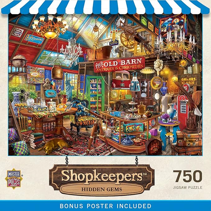 MasterPieces 750 Piece Jigsaw Puzzle for Adults and Family - Hidden Gems - 18"x24"