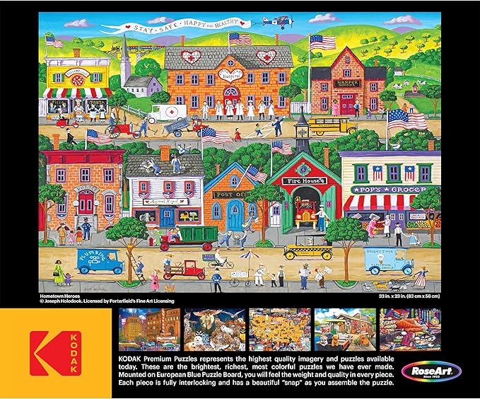 RoseArt - Kodak Premium - Hometown Heroes - 1500 Piece Jigsaw Puzzle for Adults