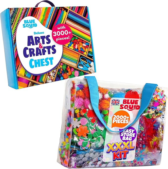 Arts & Crafts Kit for Kids - Special Bundle, Deluxe Craft Chest & XXXL Craft Bag - 5000+ Pieces