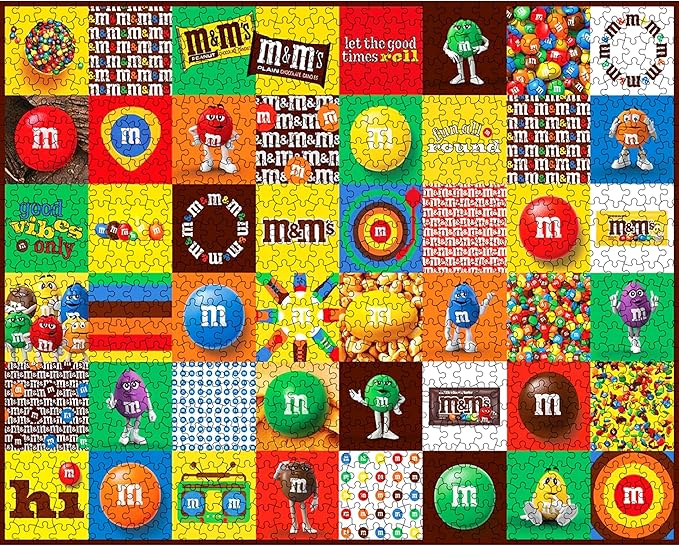 White Mountain M & M Fun Puzzle 1000 Piece Vintage Jigsaw Puzzles for Adults and Families