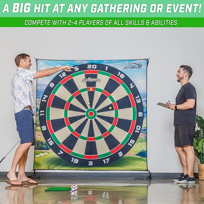 The Original GoSports Chip N' Stick - Choose Classic, Darts or Islands - Giant Golf Games with Balls and Chipping Mat