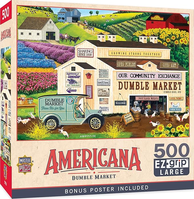 MasterPieces Dumble Market Jigsaw Puzzle - 500 Piece EZ Grip Puzzle for Adults - Ages 14+