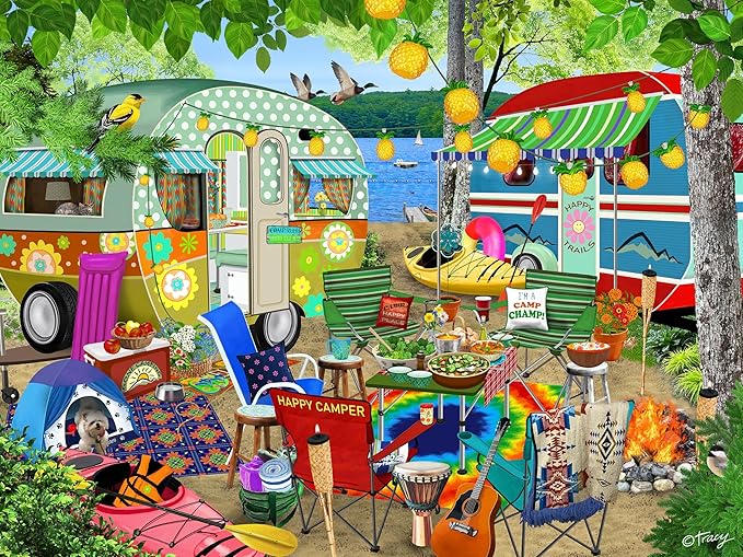 Ceaco - Tracy Flickinger - Gone Camping - 500 Piece Jigsaw Puzzle