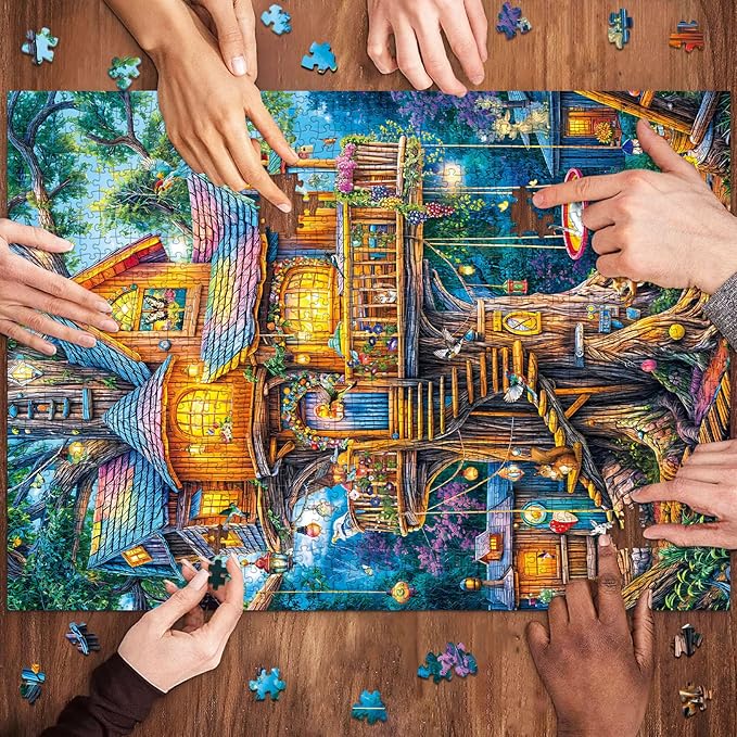 Jigsaw Puzzles for Adults 1000 Pieces, Interlock Perfectly No Dust, Impossible Difficult Hard Fun 1000 Piece Jigsaw Puzzles for Adults-1:1 Poster-Elf Tree