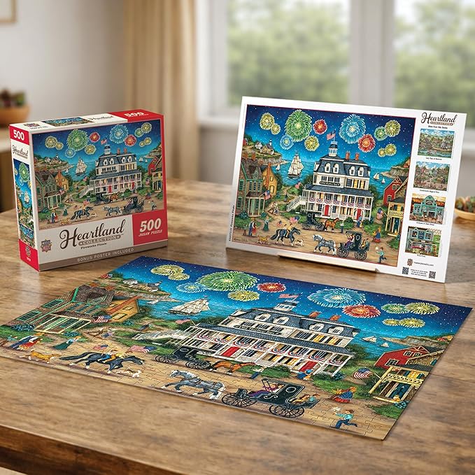 Masterpieces 550 Piece Jigsaw Puzzle For Adults and Family - Fireworks Finale - 18"x24"