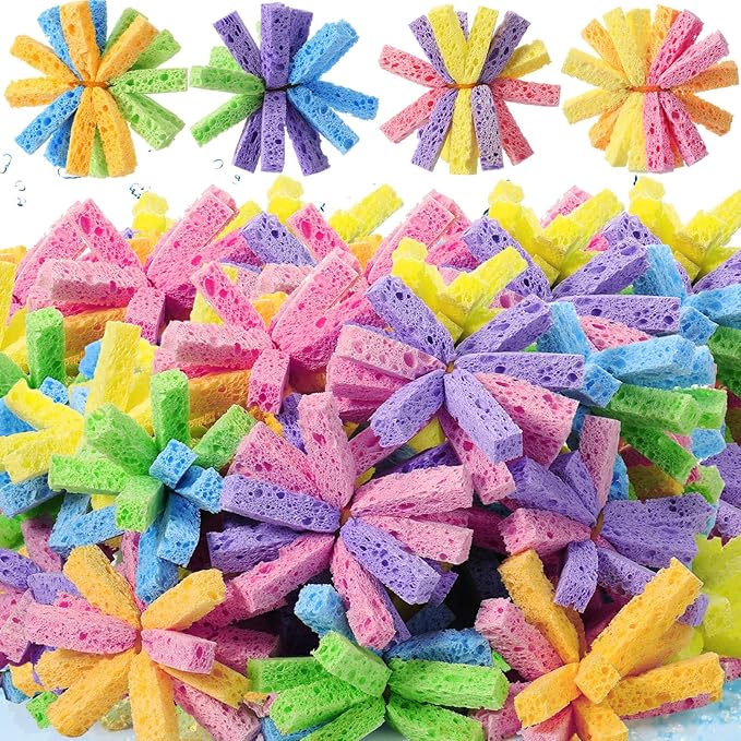 100 Pcs Reusable Water Balls for Outdoor Water Sponges Kids Games Toys Soft Quick Soak Pool Fight Toys for Summer Activities Backyard Trampoline Beach Party (Mix Color)